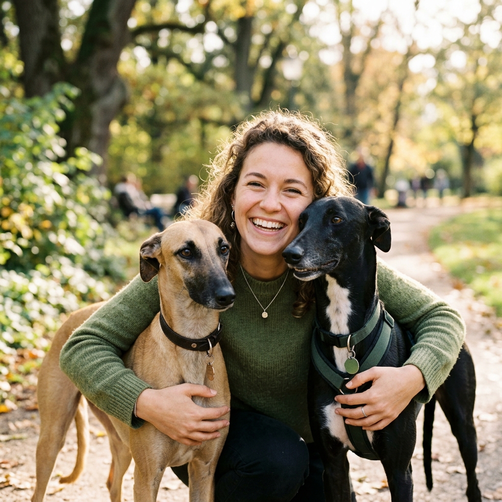 Founder with Galgos
